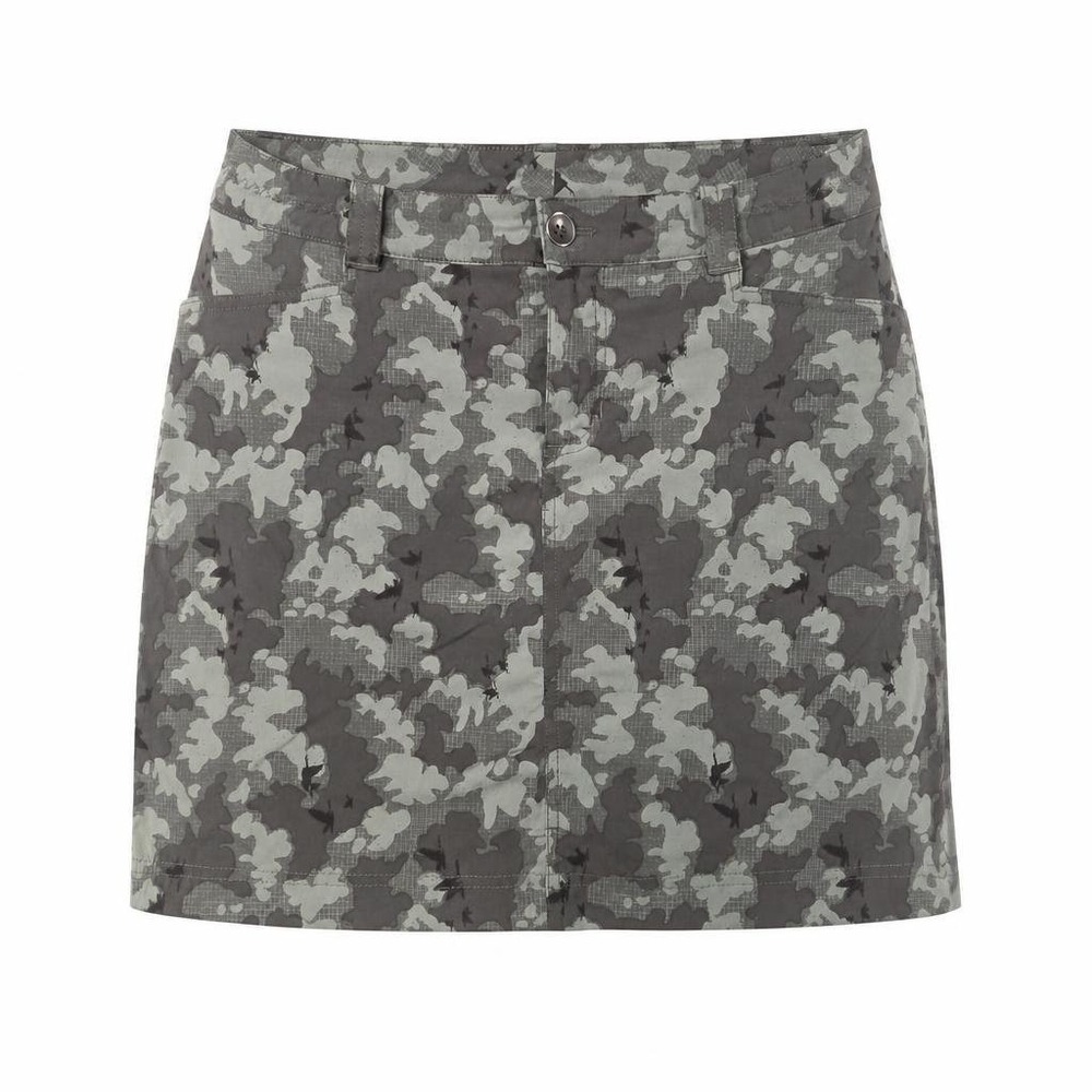 Eddie Bauer Adventurer 2.0 Skort Skirt Womens 10 Green Camo Hiking Performance